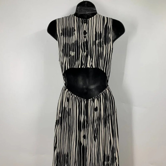 Alice + Olivia Women's Lexa V Neck 100% Silk Ruched‎ Maxi Dress Size 2 NWT $595 - Picture 8 of 16